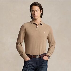 Polo Ralph Lauren Mesh Long-Sleeve Polo Shirt Long